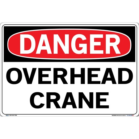 Vestil Vinyl Label Sign, 12-1/2" Height, 18-1/2" Width, Vinyl Label, Rectangle, English SI-D-61-D-LB-011
